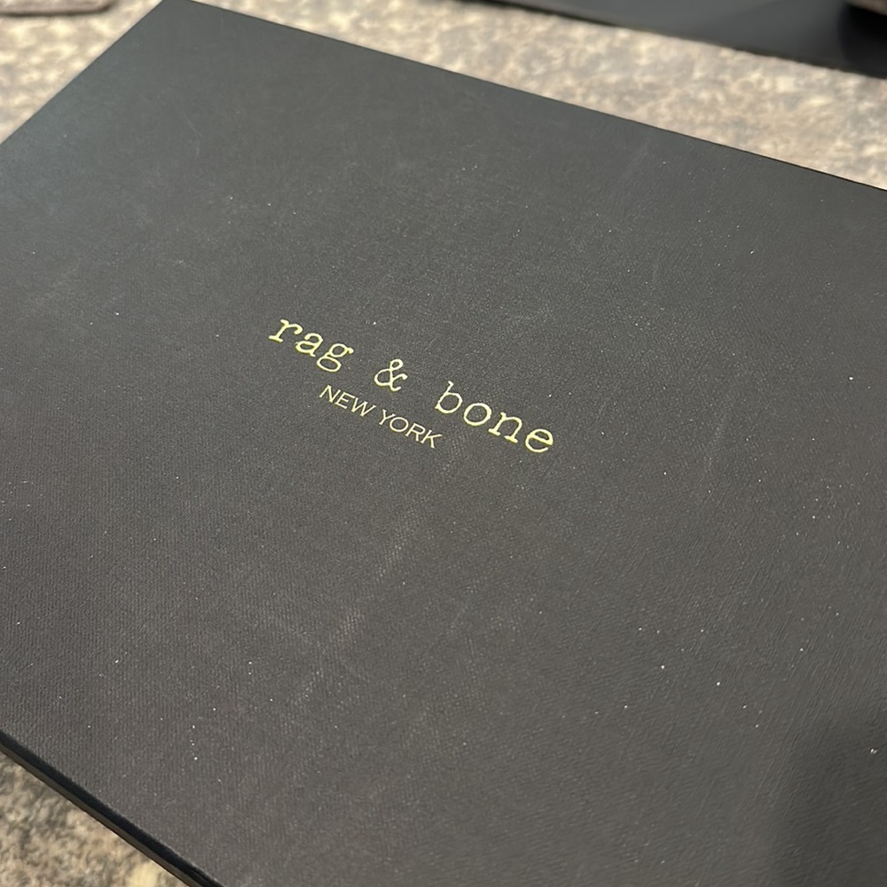 RAG & BONE SHOE BOX TISSUE DUST BAG SHOPPING BAG AND ENVELOPE WITH CARD - Picture 2 of 11